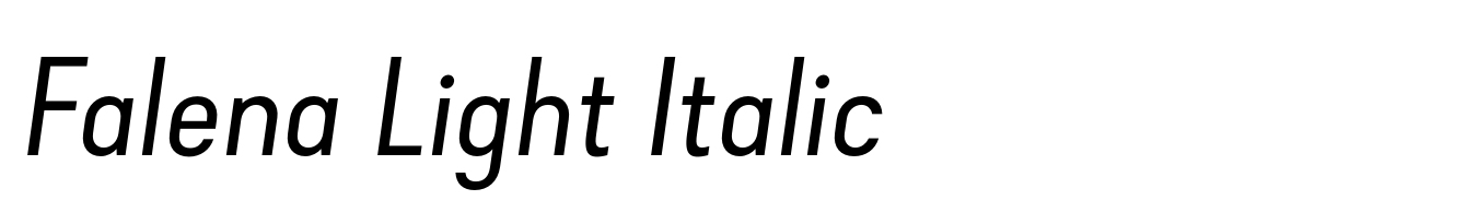 Falena Light Italic